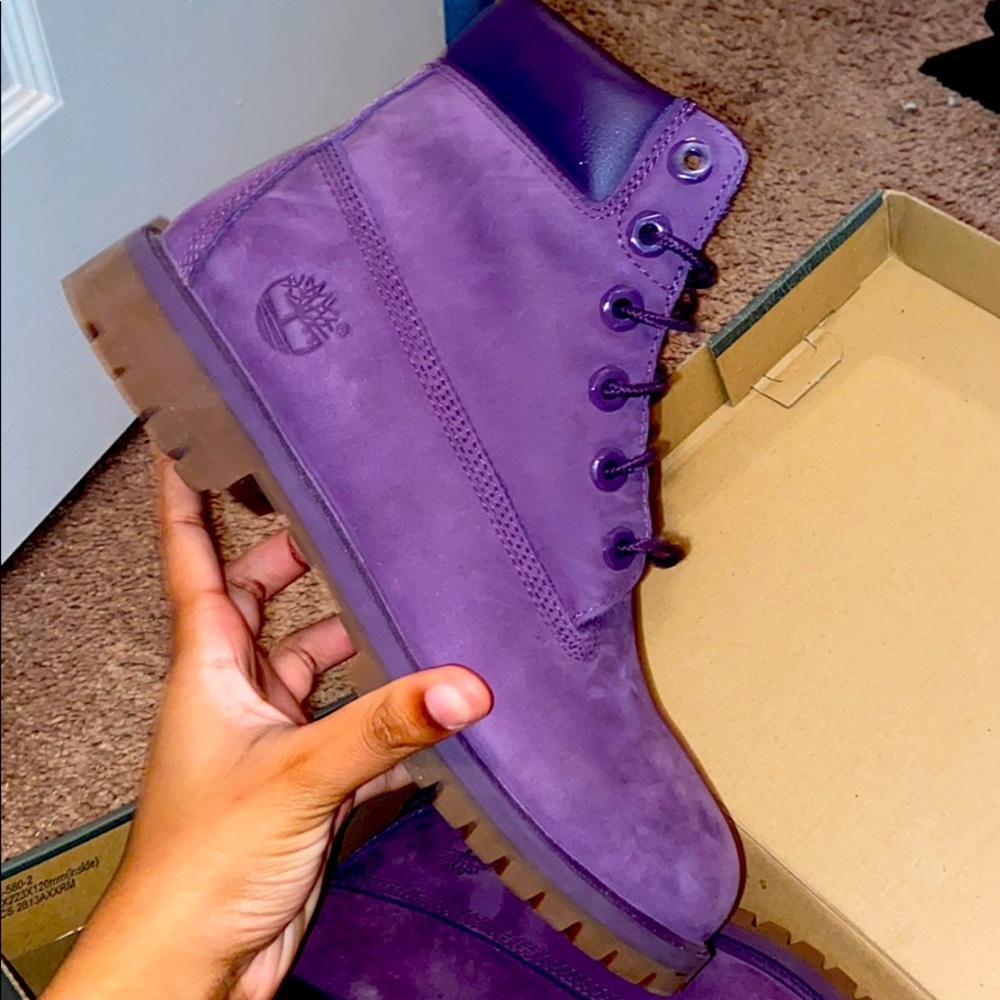 Purple Timberland Boots